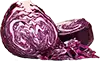varză roșie, miez și tocat