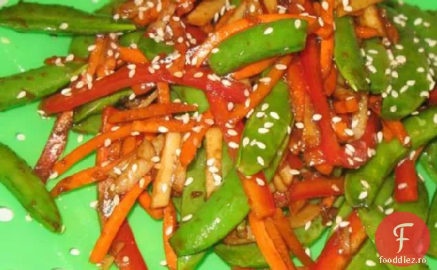Salată De Mazăre Cu Zahăr Cu Sos De Soia De Ghimbir