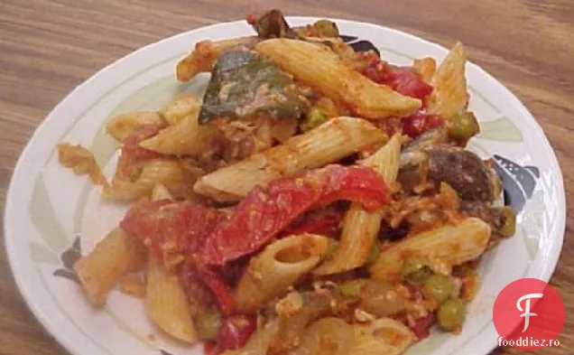 Penne la cuptor cu legume prăjite, curtoazie Giada De La