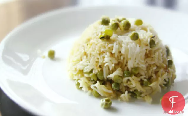 Orez Basmati și pilaf de mazăre (Mazăre Pulao)