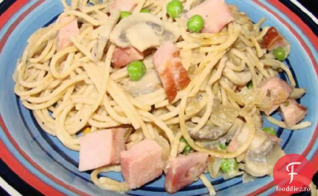 Fettuccine Cu Ciuperci De Șuncă