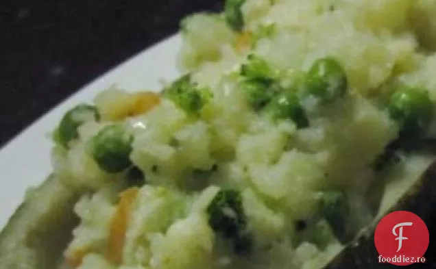 Veggie Umplute De Două Ori Bărci De Cartofi Coapte