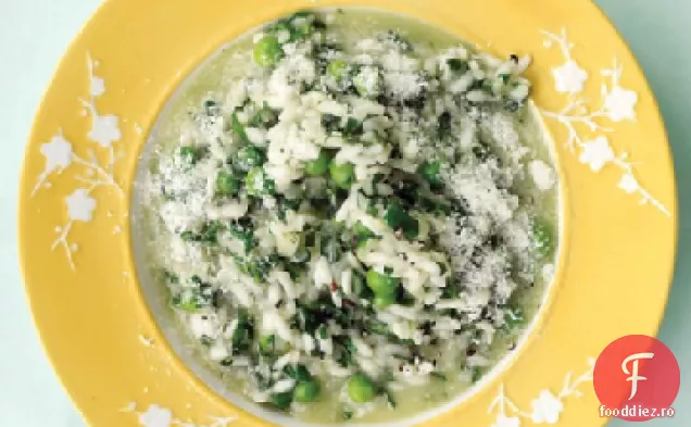 Risotto de spanac cu mazăre