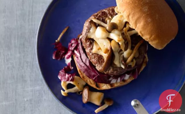 Burger cu ciuperci și Radicchio