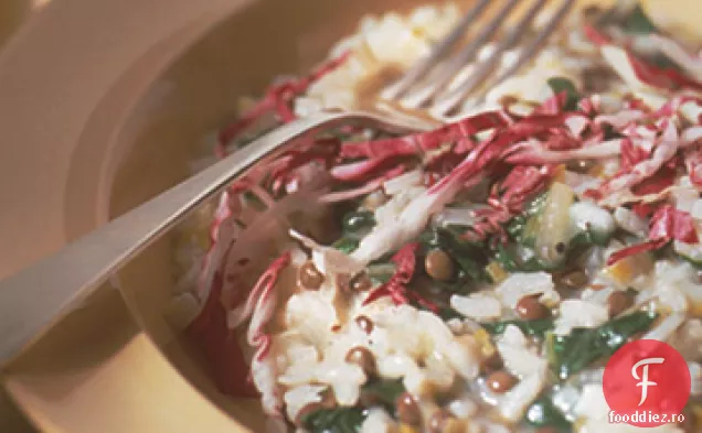 Risotto de linte franceză și Chard elvețian