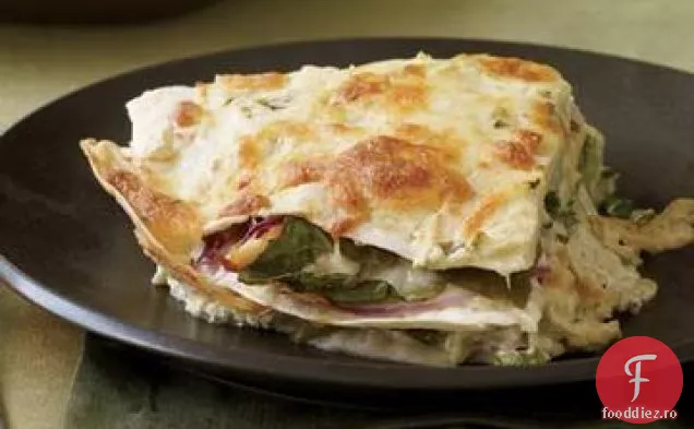 Caserola Rigatoni cu pui și spanac