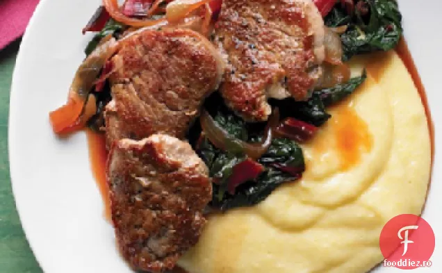 Filet de porc cu smog elvețian și mămăligă