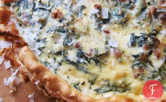 Chard consistent, Pancetta și Quiche Pecorino