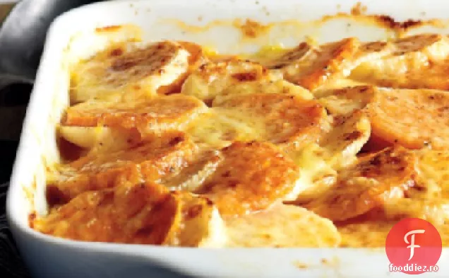 Gratin de nap și cartofi dulci