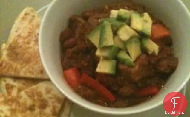 Chilli Con Carne Cu Brânză Quesadilla Triunghiuri