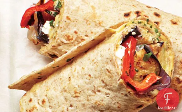 Împachetări cu legume și Hummus la grătar