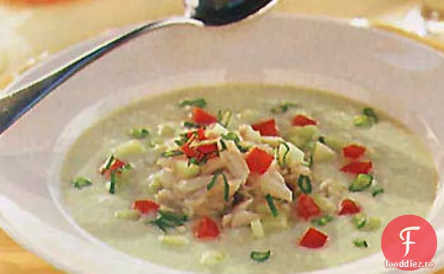 Supă de zară cu castraveți și Crab
