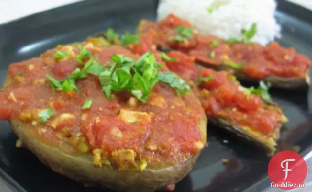 Curry de cartofi și vinete la cuptor Urmila