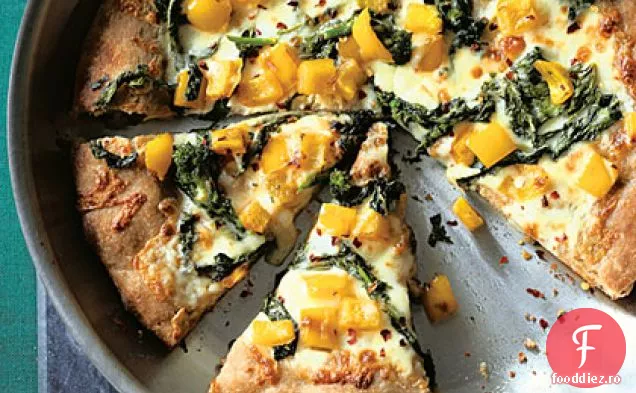 Broccoli Rabe Skillet Pizza