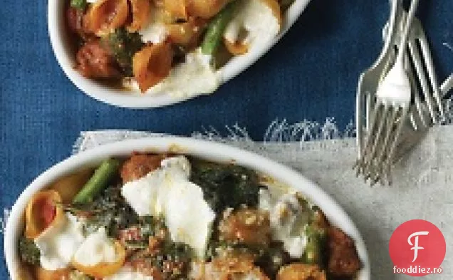 Cârnați, Mozzarella Și Broccoli Rabe Cu Scoici