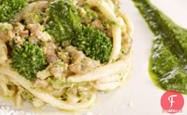Pici Cu Cârnați Ragu Și Piure De Broccoli Rabe