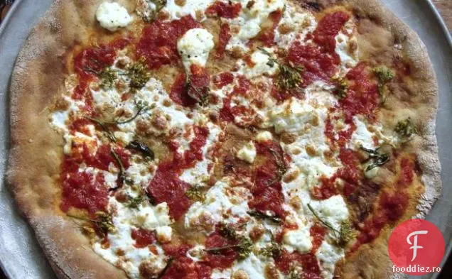 Broccoli Rabe, Ricotta & Mozzarella Pizza