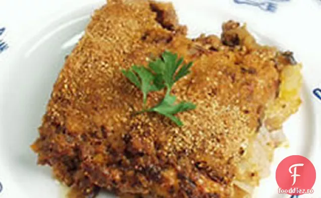 Caserola De Hamburger Cu Vinete Stratificate