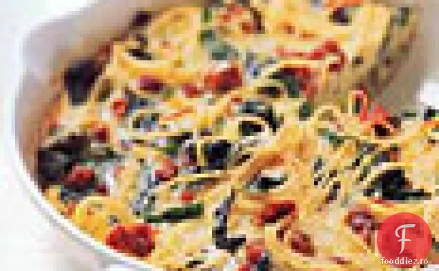 Plăcintă cu spaghete cu Broccoli Rabe