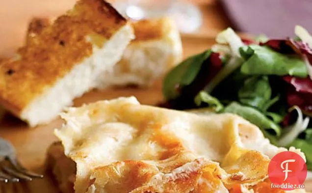 Lasagna cu parmezan și legume rădăcinoase