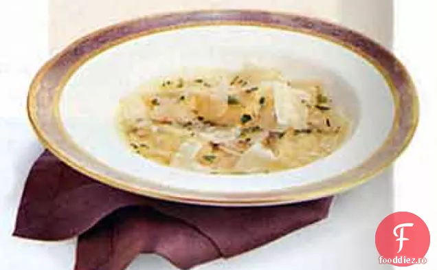 Ravioli de dovleac în bulion de cidru