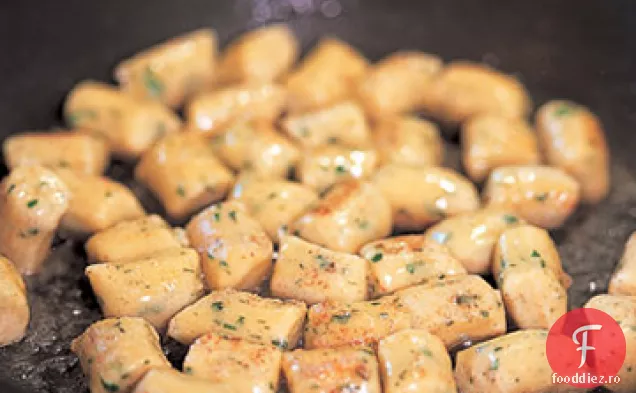 Gnocchi cu ciuperci și dovlecei