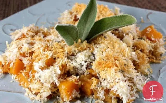 Gratin de dovleac cu pesmet de rozmarin