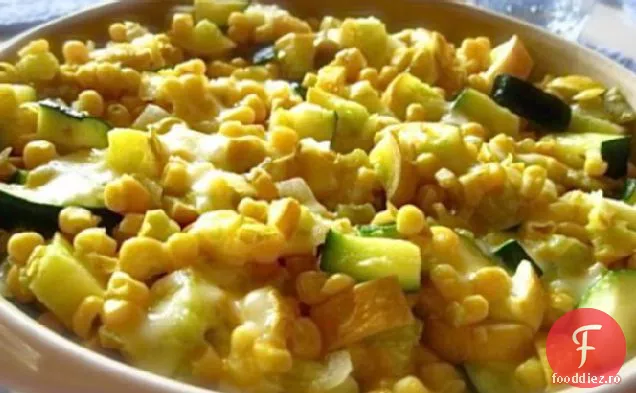 Calabacitas Con Queso și Chile Verde (dovlecei cu brânză și Gr