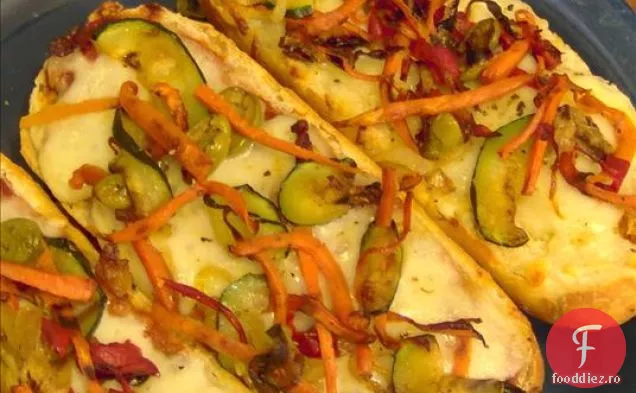 Pizza Cu Pâine Franceză Veggie La Grătar