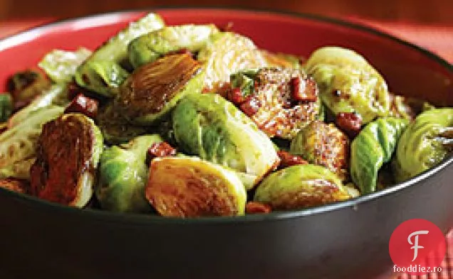 Varză De Bruxelles Glazurată Balsamică Cu Pancetta