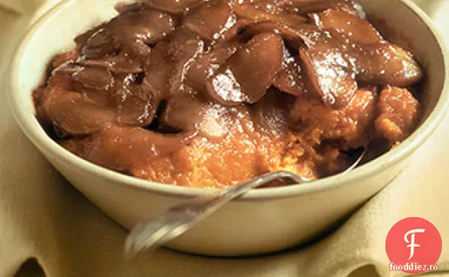 Cartofi dulci bătuți cu mere caramelizate