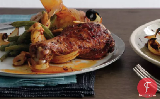 Paprika pui fript cu ceapa dulce