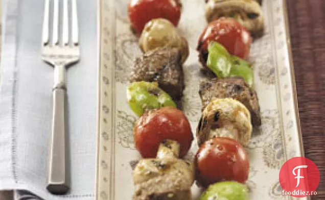 Carne de vită de susan 'n' Veggie Kabobs