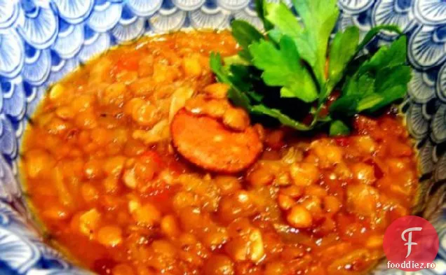 Supă De Roșii De Linte Și Chorizo