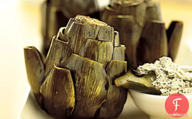 Anghinare la grătar cu Dip de anghinare-mentă