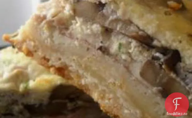 Tarta cu sunca de anghinare, ciuperci si Parma