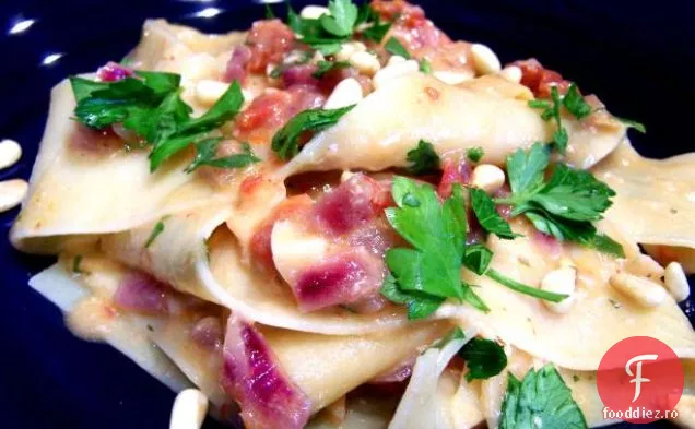 Pappardelle cu anghinare și roșii uscate la soare