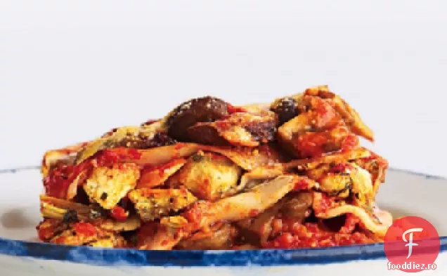 Lasagna ușoară de anghinare și ciuperci
