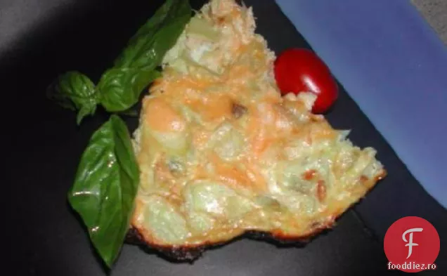 Quiche fără crustă de anghinare și gouda afumată