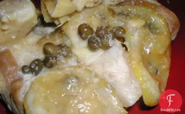 Pui cu anghinare și lămâi topite