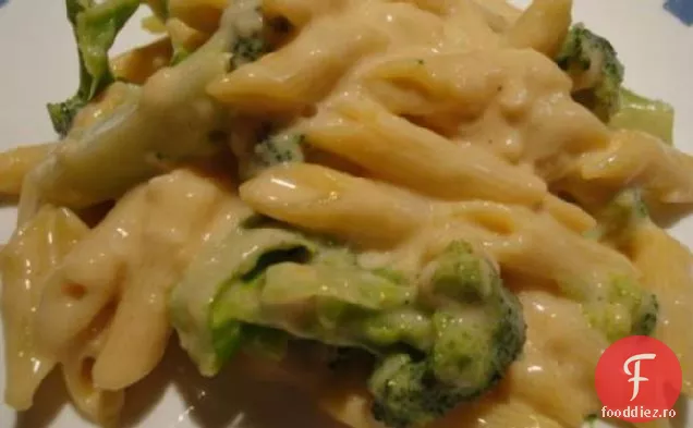 Penne în sos cremos de brânză de usturoi (Ww)