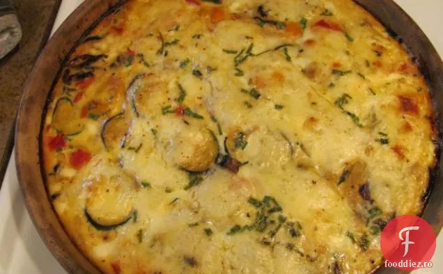 Quiche de legume prăjite și Gruyere