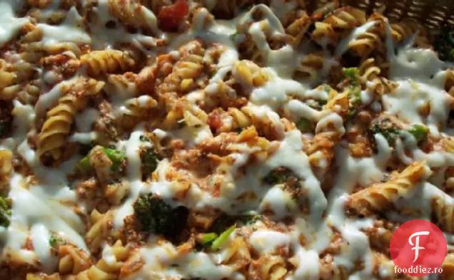Penne la cuptor cu Broccoli și trei brânzeturi