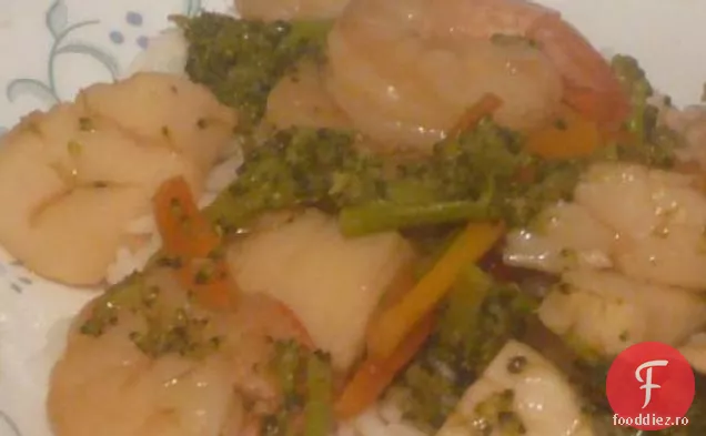 Rapid și ușor Scallop se amestecă Fry pentru unul
