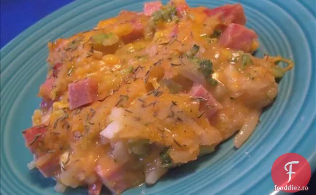 Ham Hash Browns și caserola de Broccoli