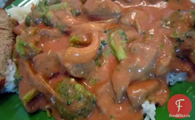 Carne De Vită În Stil Stroganoff Cu Broccoli