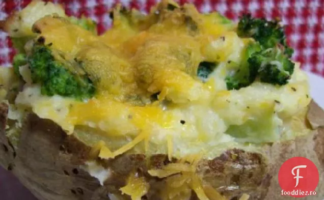 Broccoli Cheddar Cartofi Copți De Două Ori