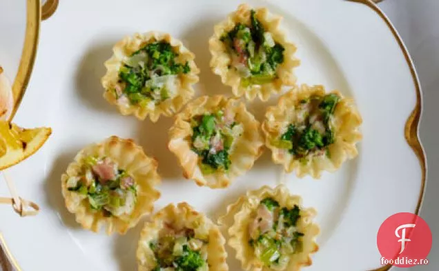 Tartele de praz și Broccoli cu Pancetta