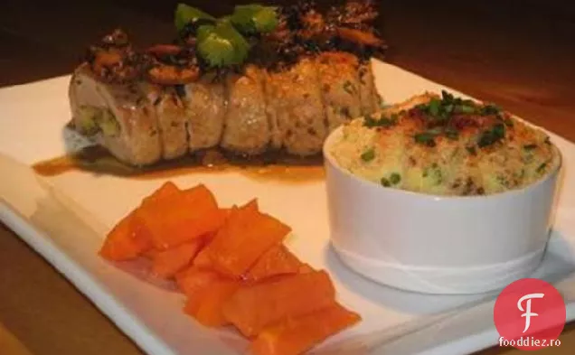 Portobello Sufocat Muschiulet De Porc Umplute W / Parmezan Broccoli