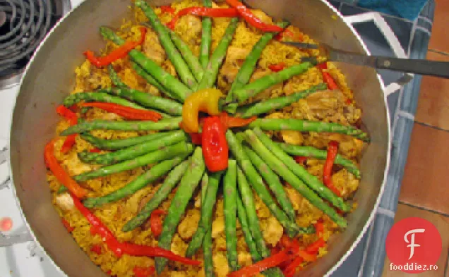 Pui, Sparanghel, Broccoli, Orez Sălbatic Și Brânză